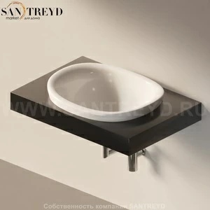 Flaminia IO e SI Столешница с отверстием под раковину черная IO60M1.9017