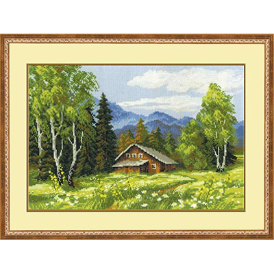 1051 Набор для вышивания Шале 38 х 26 см RIOLIS Сотвори Сама 