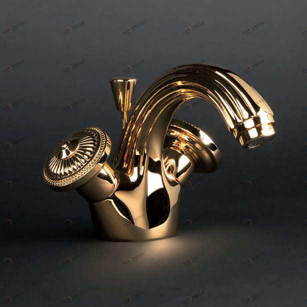 C40-1101 C40-1101 Смеситель для раковины на одно отверстие БОНРОШ Cristal & Bronze BONROCHE