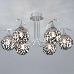 Потолочная люстра Eurosvet Clio 70102/6 серебро EUROSVET CLIO, ШАР 220197 Серый