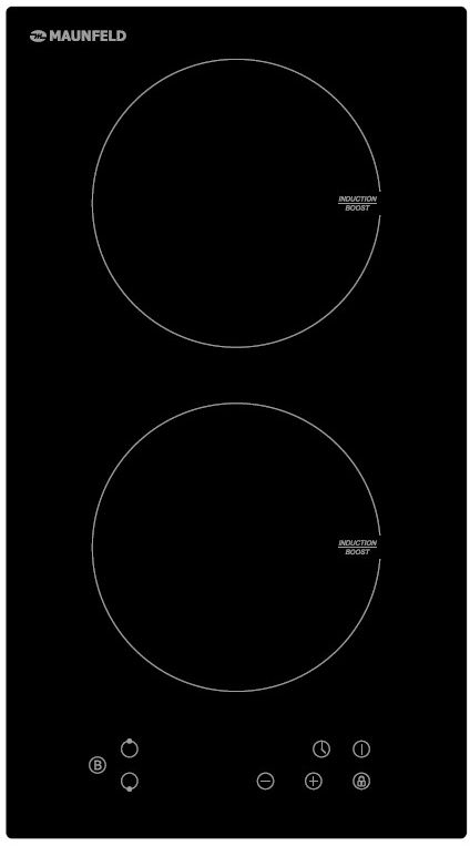 EVI.292-BK Электрическая индукционная панель / домино, • тип: электрическая 30 см • тип установки: независимая • управление: фронтальное, сенсорное • нагревательный элемент: индукция, 2шт • мощность конфорок, вт: 1 2 0 0 /1 5 0 0 (бустер), 1 5 0 0 /2 0 0 Santreyd 