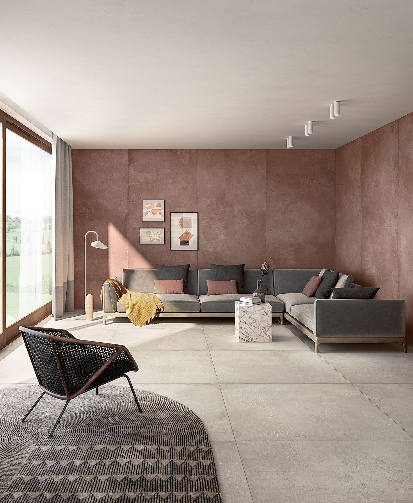 Пол / керамогранит с эффектом цемента CERAMICA FONDOVALLE пигмент ARCH-00118329 - Вид №1