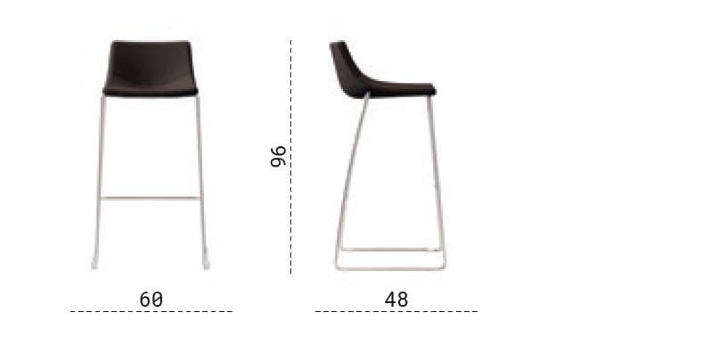 Высокий табурет из ткани с подставкой для ног Las Mobili SUPEROTTO ARCH-00094199 - Вид №3