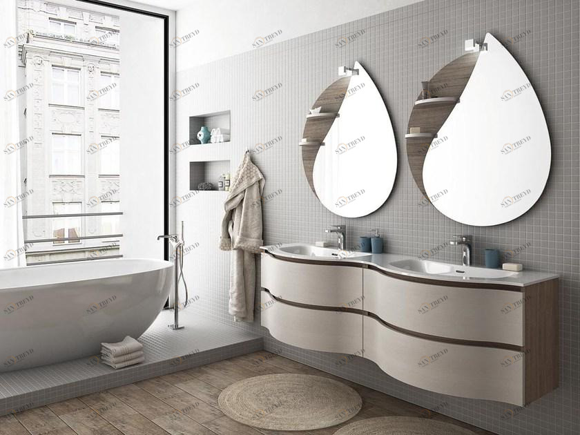 LEGNOBAGNO Двойная подвесная тумба под умывальник с ящиками Urban sun-id-1477482