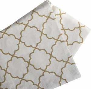 Шторы с темно-горчичным принтом HAPPY STATION  009149 Горчичный