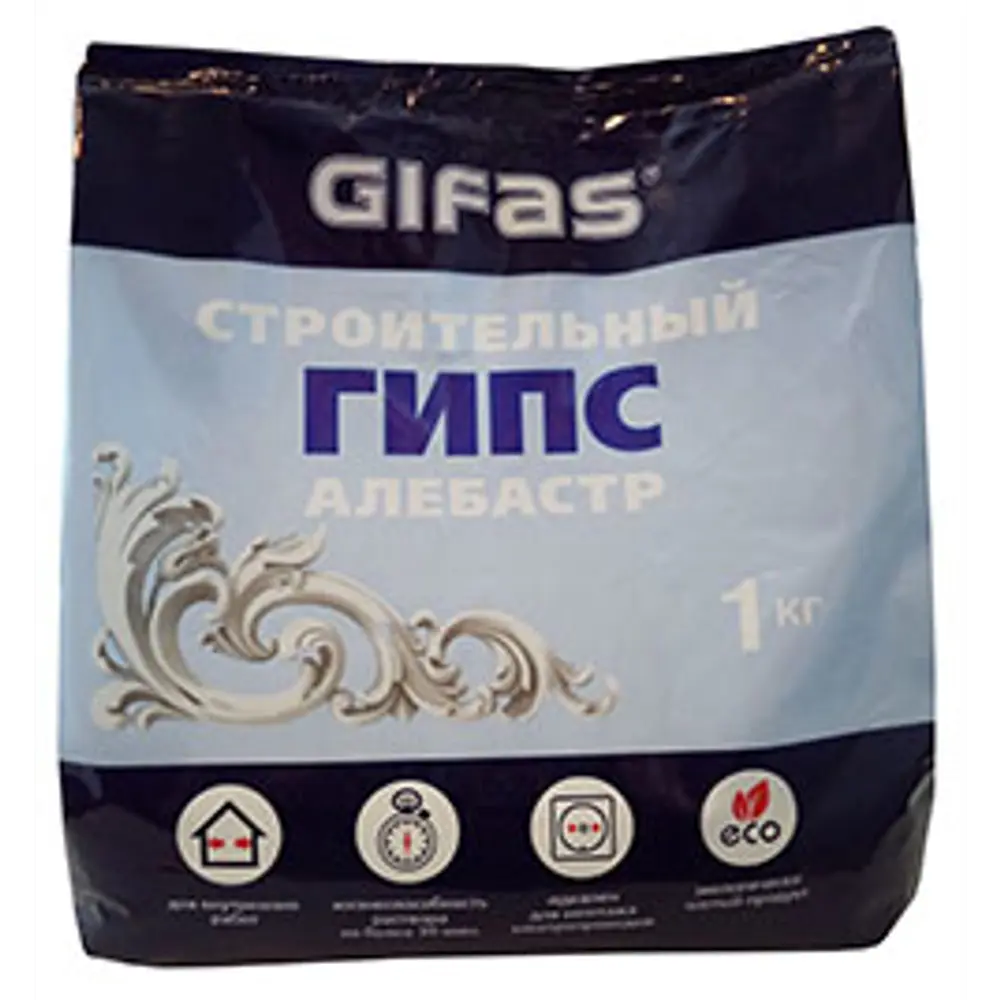 Гипс строительный Алебастр Gifas 1 кг STLM-2108565