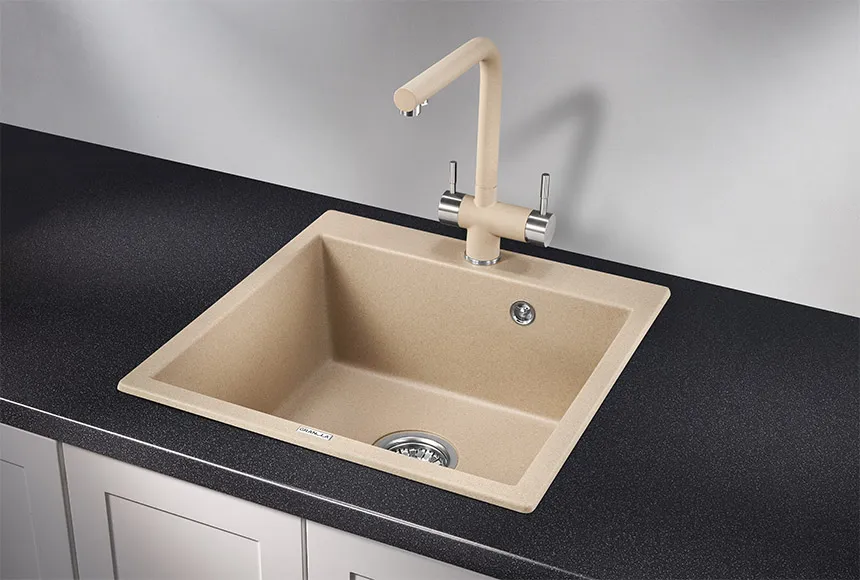 5102, ПЕСОК, кухонная мойка, кварц GRANULA 5102-ST104