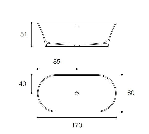 Ванна в центре комнаты Ceramilux® Falper Handmade ARCH-00010830 - Вид №2