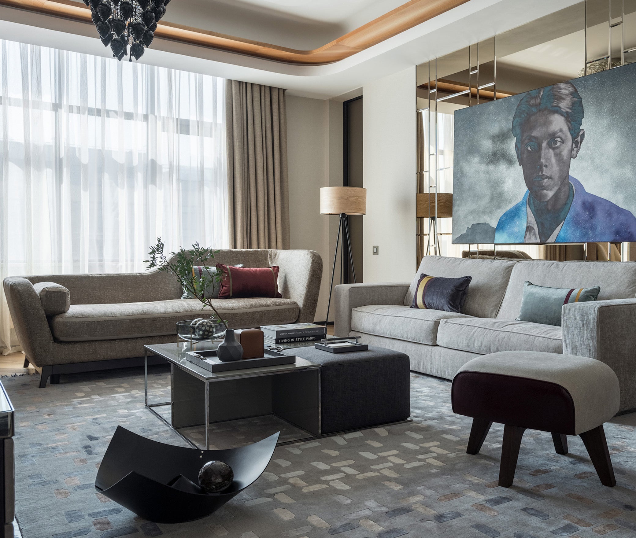 Корзина Сомбреро - 66X66XH25 см / регенерированная кожа_coffee Pinetti 00.1148.082.015 - Вид №3