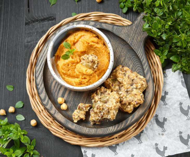 6910 Хумус с бататом с крекером Вкусляндия 