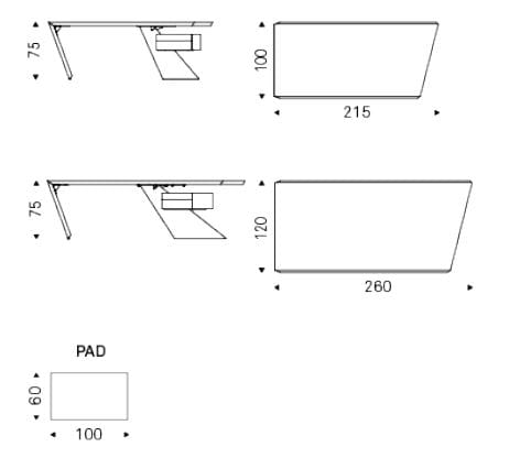 Прямоугольный стол из стали и дерева Cattelan italia NASDAQ ARCH-00006732 - Вид №10