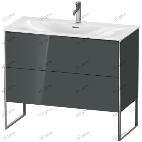 XS452503838 XSquare Тумбочка напольная Доломитово-серый глянцевый лак Duravit