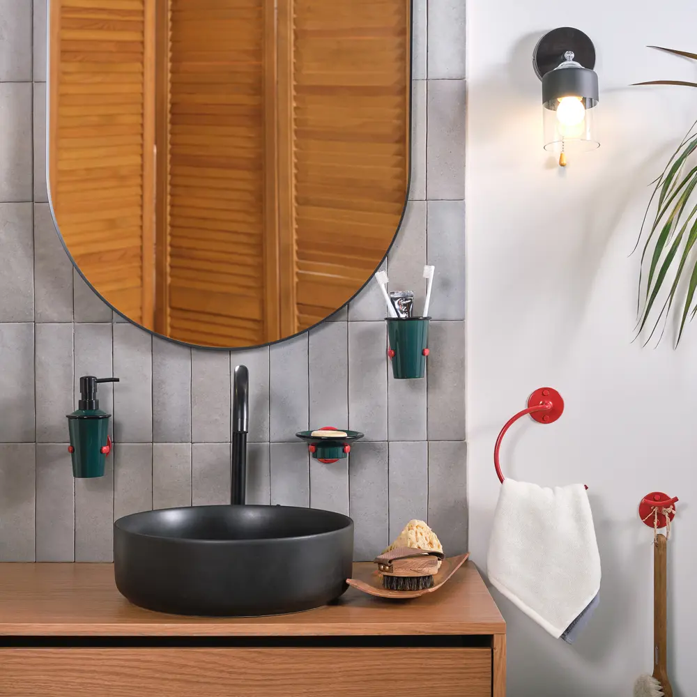 Крючок Moroshka Trud двухрожковый 6x6x4.2 см цвет красный STLM-2034284 - Вид №7