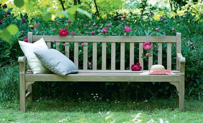 Ethimo Деревянная садовая скамейка с подлокотниками Notting hill Nhdm0500 - Вид №7