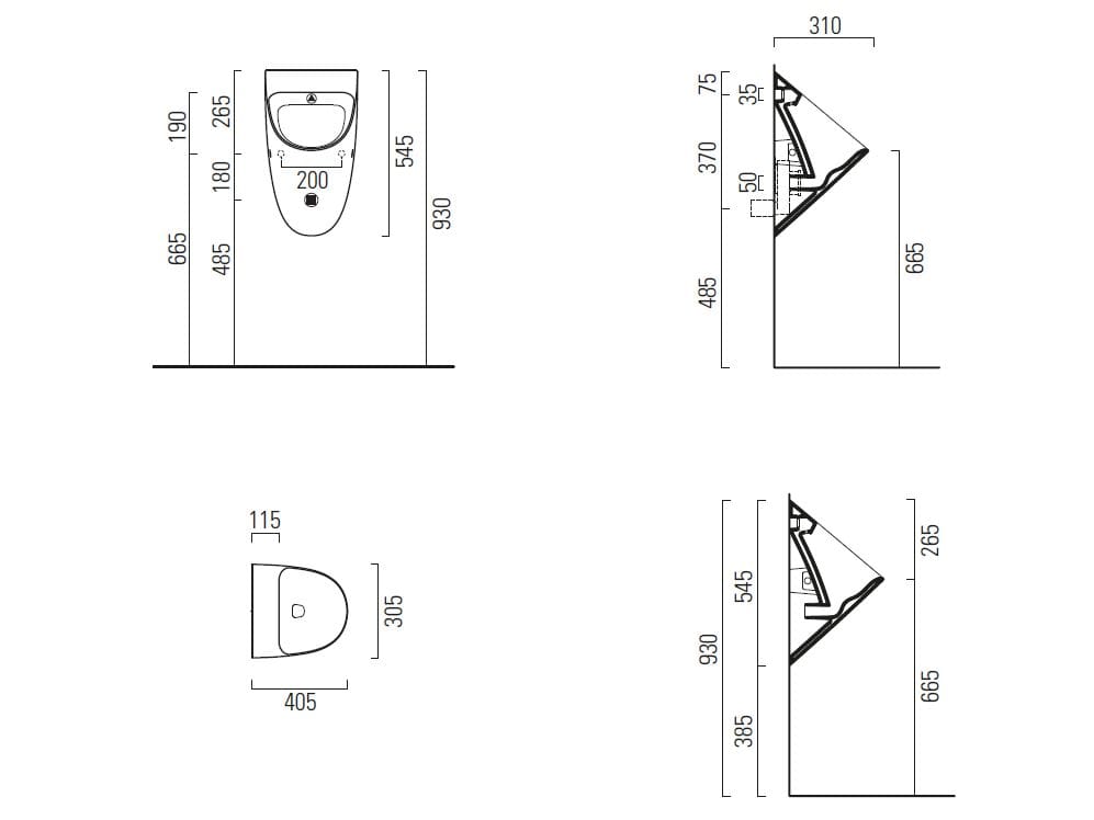 Керамический подвесной писсуар GSI ceramica сообщество ARCH-00031292 - Вид №3