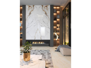 Пол / керамогранит с мраморным эффектом