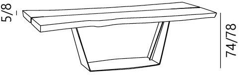 ELITE TO BE Стол со столешницей из массива дерева и металлическим основанием sun-id-1412243 - Вид №5