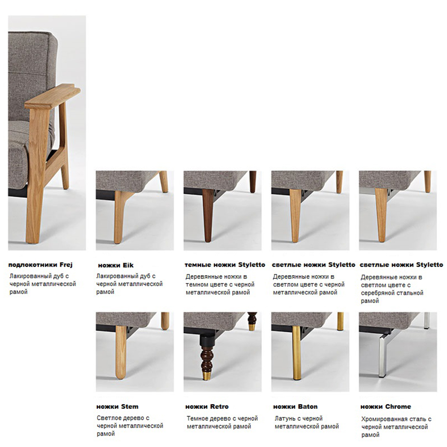 Кресло Ample с ножками Styletto из темного дерева и черной рамой, темно-синее Innovation Living AMPLECH1 - Вид №7