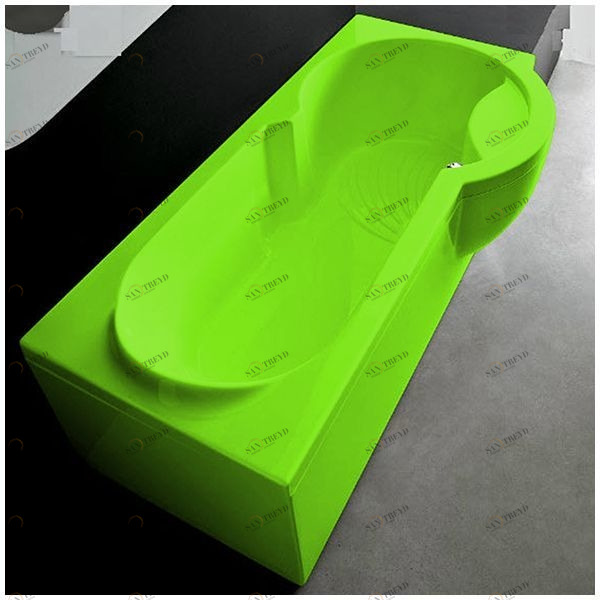 Ванна Gruppo treesse Simona V5671-DX-S салатовая прямоугольная правая VTLV5671DXS