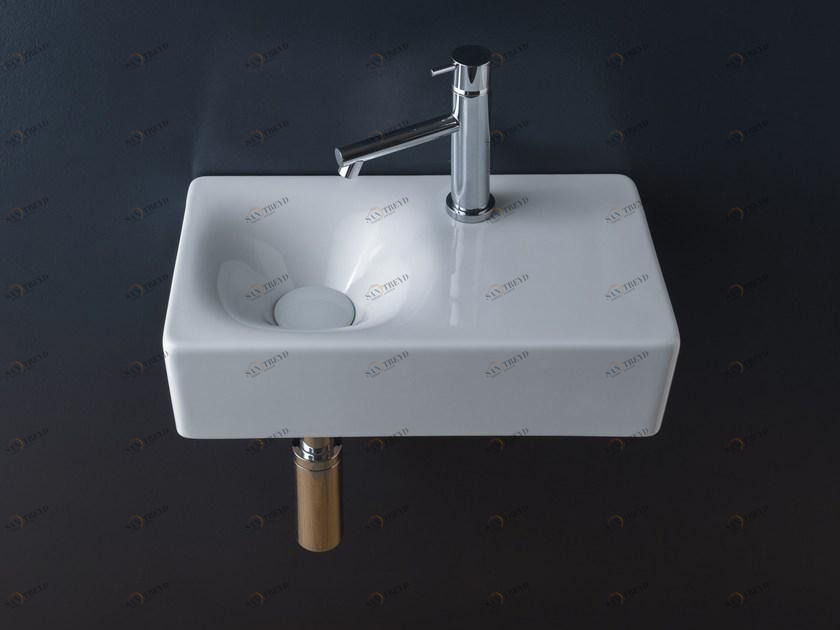 1523 Подвесная раковина настенная овальная Scarabeo Ceramiche Cube белая