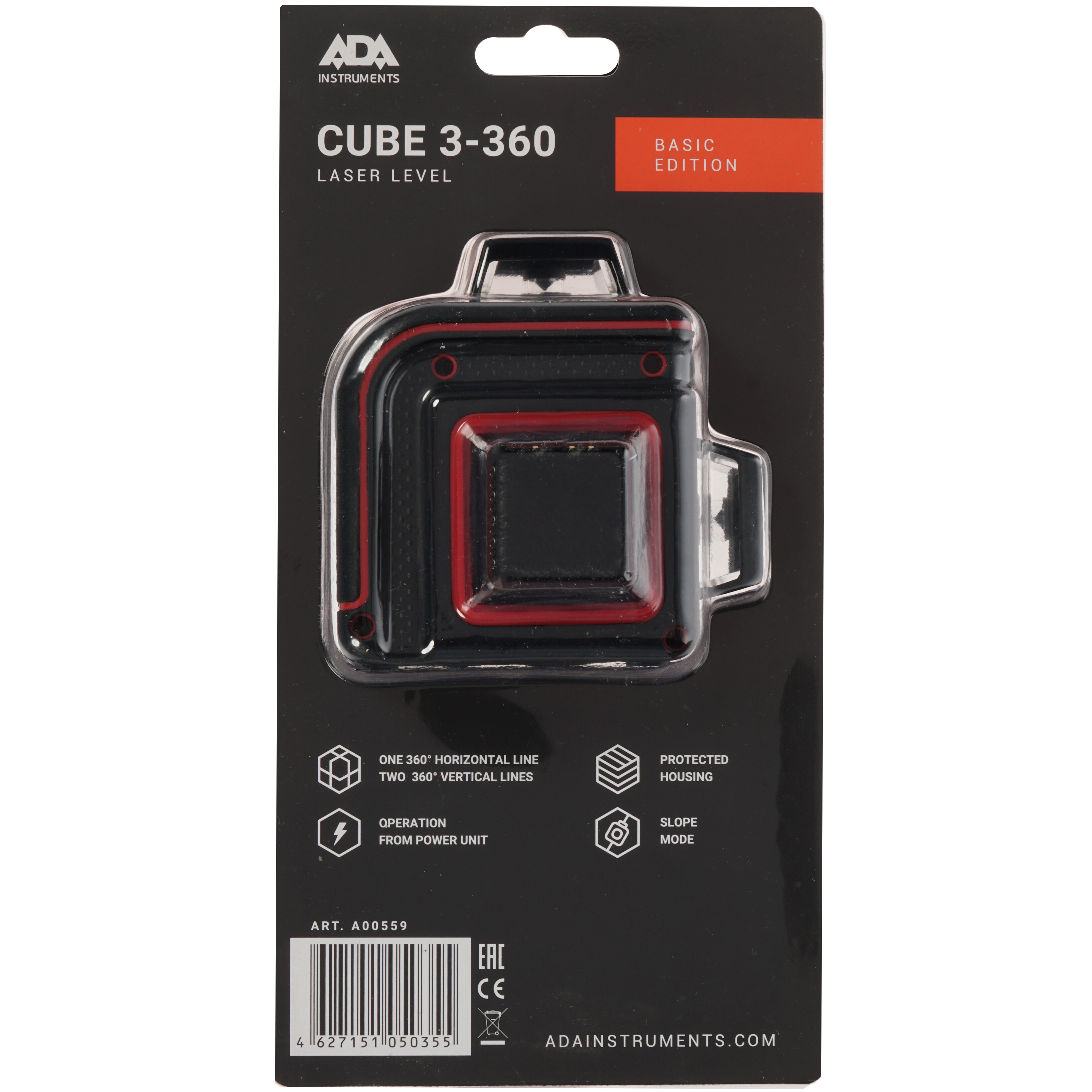 Лазерный нивелир ADA Cube 3-360 Basic Edition 8153255 STDN-0015571 - Вид №7