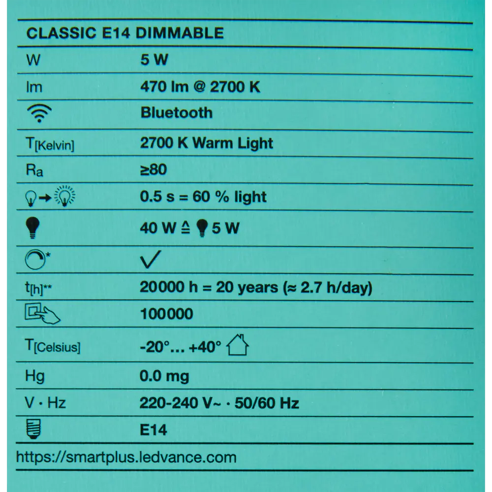 Лампа умная светодиодная Osram Smart Plus E14 220-240 В 5 Вт свеча матовая 470 лм теплый белый свет LEDVANCE STLM-2100415 - Вид №4