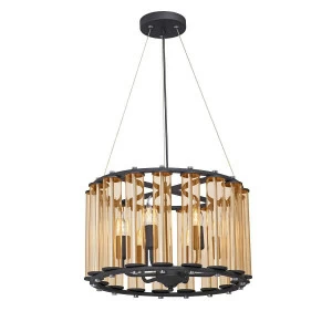 Подвесная люстра Vitaluce V5304-1/6PL VITALUCE ДИЗАЙНЕРСКИЕ 328685 Черный;прозрачный
