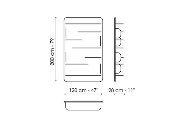 Деревянный настенный книжный шкаф BONALDO Blabla ARCH-00116063 - Вид №6