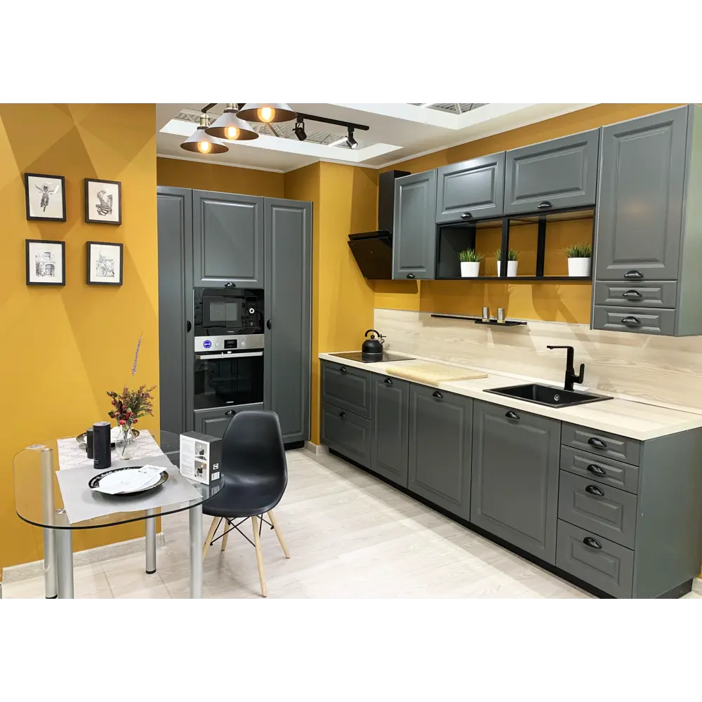 Фасад для кухонного шкафа Мегион 59.7x102.1 см Delinia ID МДФ цвет тёмно-серый STLM-2059591 - Вид №4