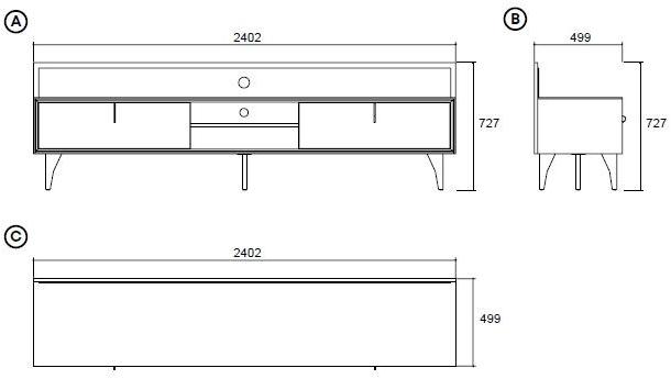 Enza Home Модульная деревянная стенка для хранения вещей Netha sun-id-1443403 - Вид №3