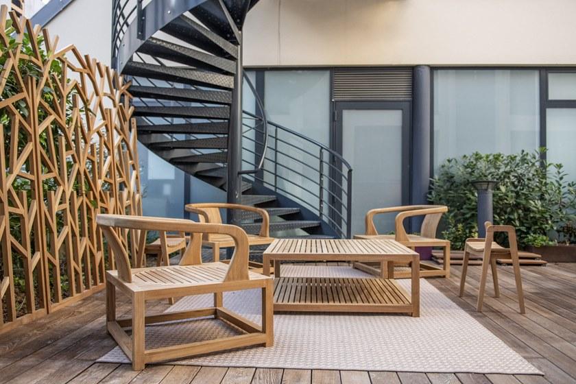 MOBIKA GARDEN Квадратный садовый столик из тика Andaman sun-id-1377464 - Вид №1