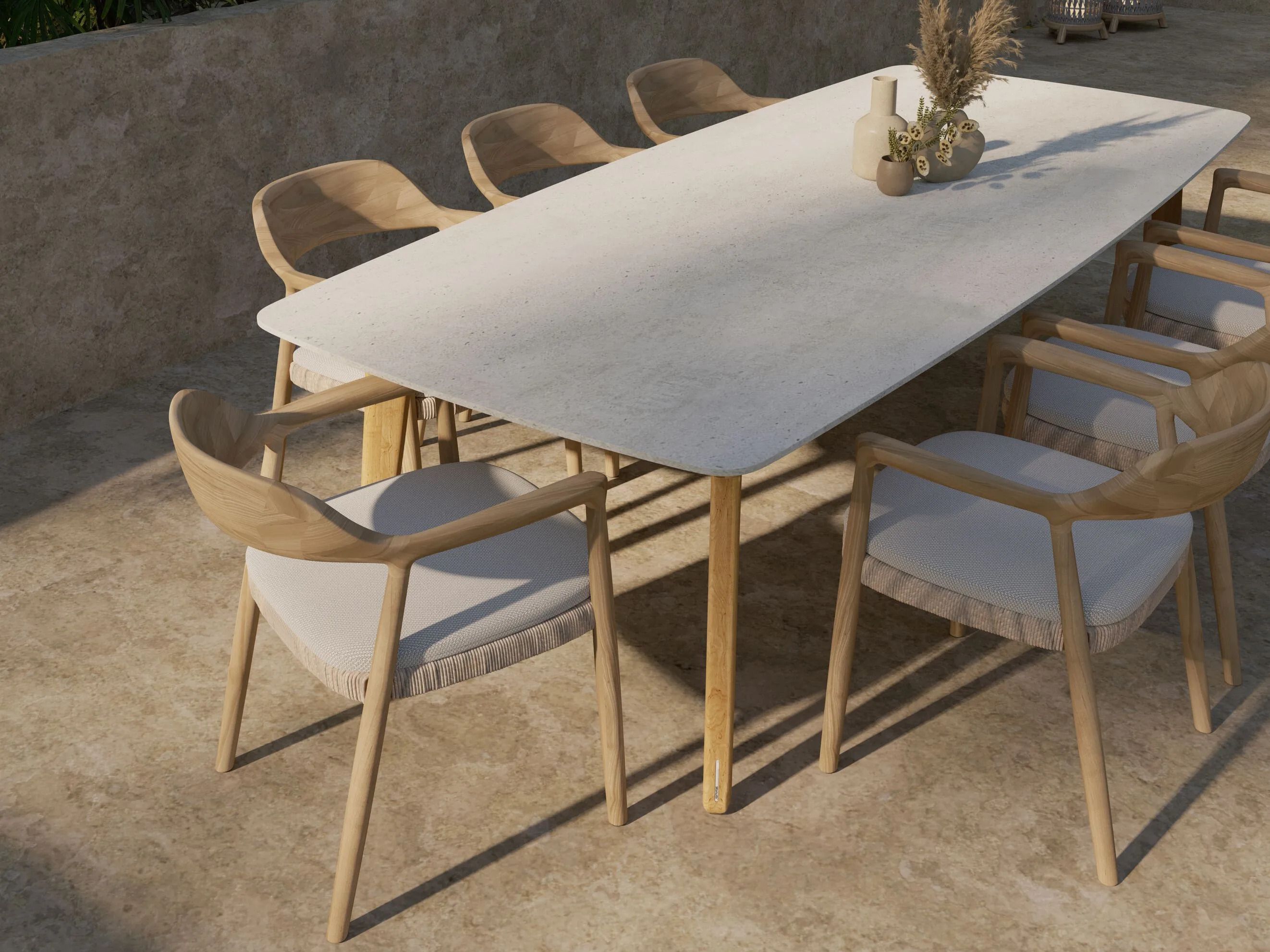 Стул для сада из тикового дерева с подлокотниками MANUTTI Yiko ARCH-00133152 - Вид №2