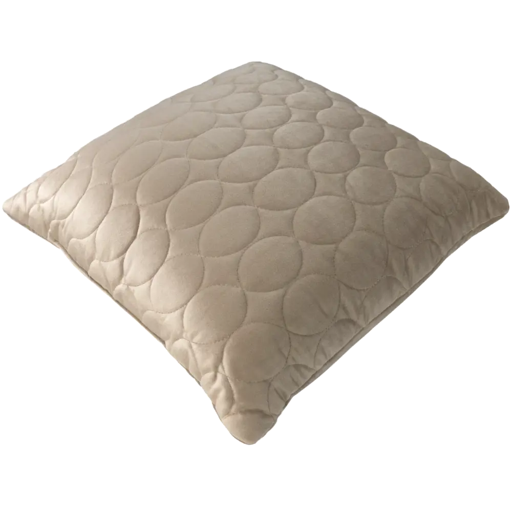 Подушка Овалы 50x50 см цвет крем LINEN WAY STLM-2022434 - Вид №1