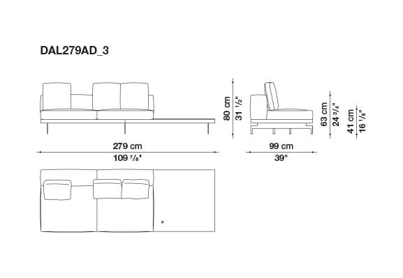3-местный тканевый диван B&B Italia док ARCH-00033457 - Вид №23