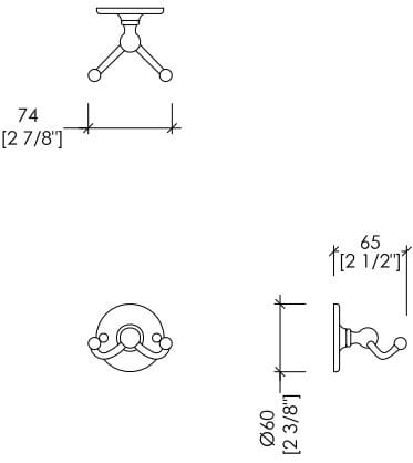 Вешалка для полотенец из латуни Devon&Devon Кавендиш ARCH-00072651 - Вид №2