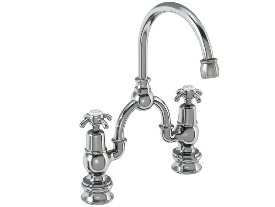 Смеситель для раковины с 2 отверстиями с раздельными розетками Burlington ANGLESEY REGENT ARCH-00010995