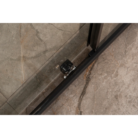 Orange E02-120TB Душевое ограждение с раздвижной дверкой. Габариты 120х190 см. Черный Хром sun-id-1517005 - Вид №3