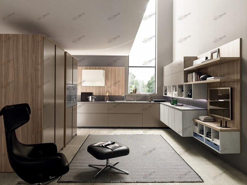 Febal Casa Линейная лакированная встроенная кухня sun-id-1457235