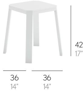 GANDIABLASCO Низкий табурет из термо-лакированного алюминия Timeless sun-id-1381546 - Вид №2