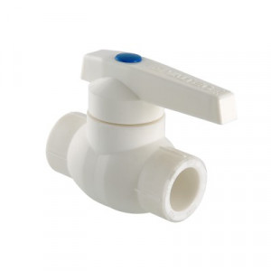 VTp.744.0.025 Кран полипропиленовый шаровой с латунной обоймой Valtec 25 мм