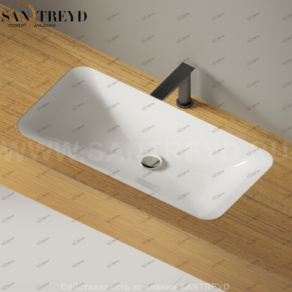 ACER0899LZZZ Накладная раковина под столешницу  прямоугольная Agape Ottocento