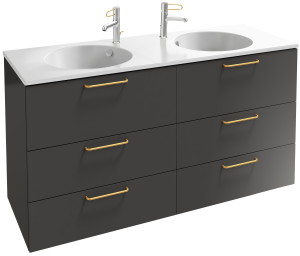 EB2536-R8-NR4 Тумба для столешницы 140 см, 6 ящиков, золотая ручка JACOB DELAFON ODÉON RIVE GAUCHE