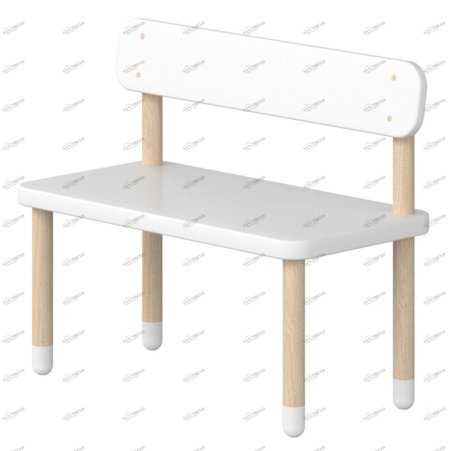 Скамья со спинкой Flexa Play, белая 821005840