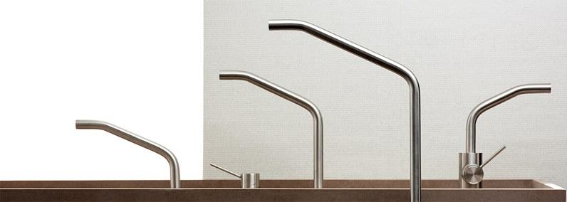 MINA Смеситель для умывальника на 2 отверстия, нержавеющая сталь Corsivo 11279 - Вид №1