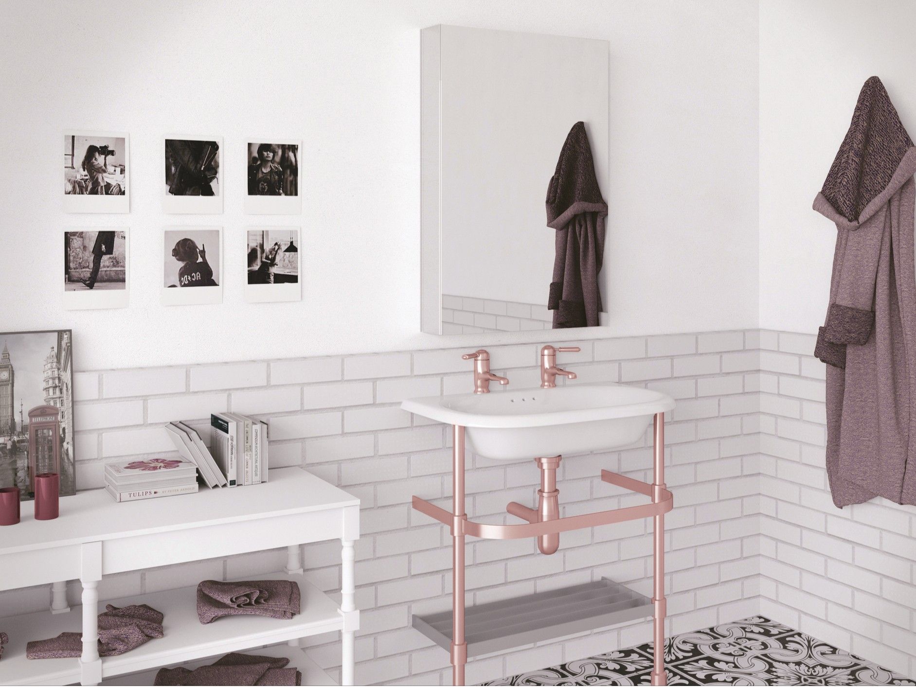 Прямоугольное зеркало с настенным контейнером DDL Inwall ARCH-00113510 - Вид №2