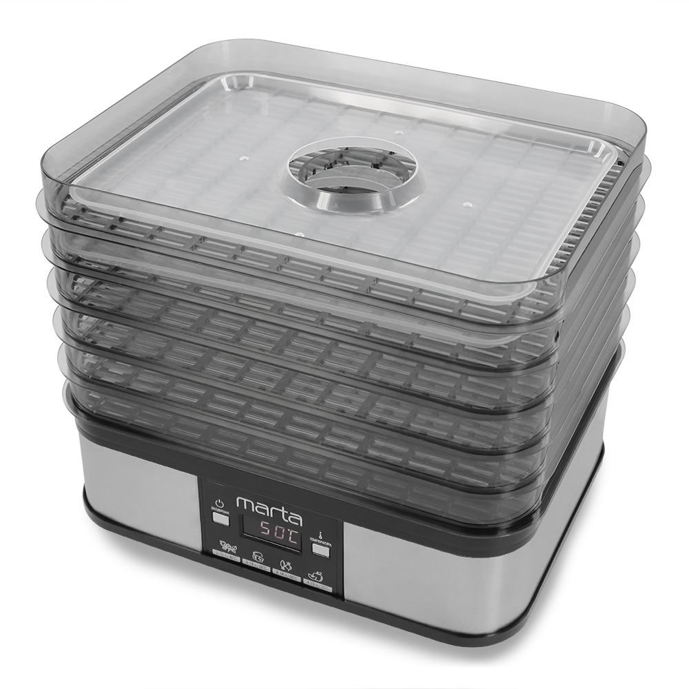 9921960 Сушилка для овощей и фруктов MARTA MT-FD1887C черный STDN-0031327 - Вид №3