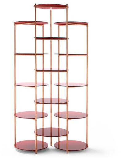 EPÒNIMO Открытый медный книжный шкаф со стеклянными полками Long playing Lp002  - Вид №7