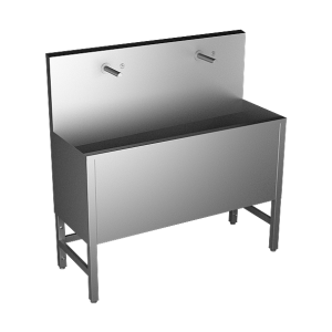 93505 Нержавеющий антивандальный желоб на ножках с интегрированной пьезо электроникой (2 шт.), длина 1250 мм, 24 В пост. SANELA