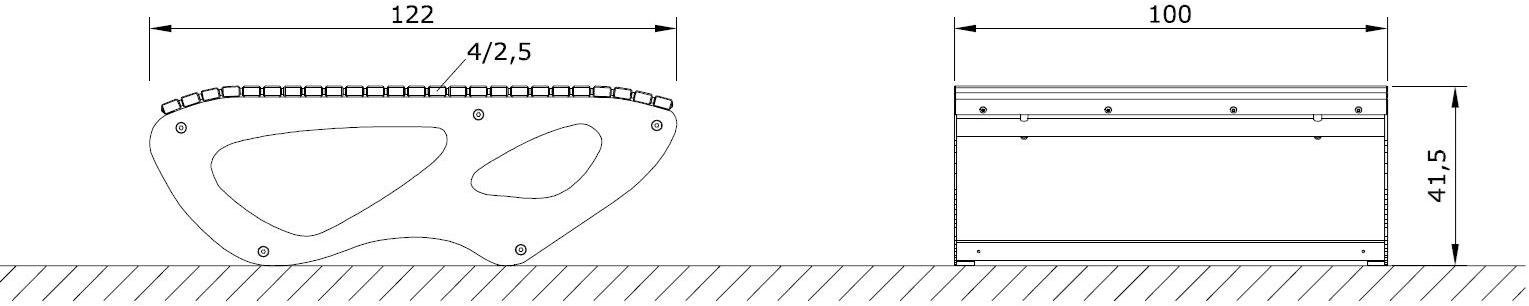 Euroform W Прямоугольный деревянный стол для общественных мест  1030  - Вид №2