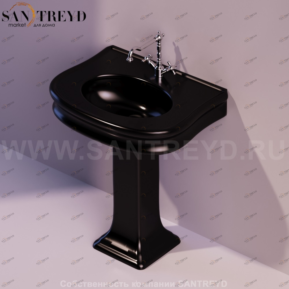 LA03NERO Пьедестал для раковины квадратная Simas Lante